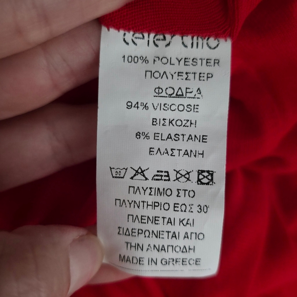 Celestino Red Patterned Flowy Maxi Dress M L - Picture 7 of 8